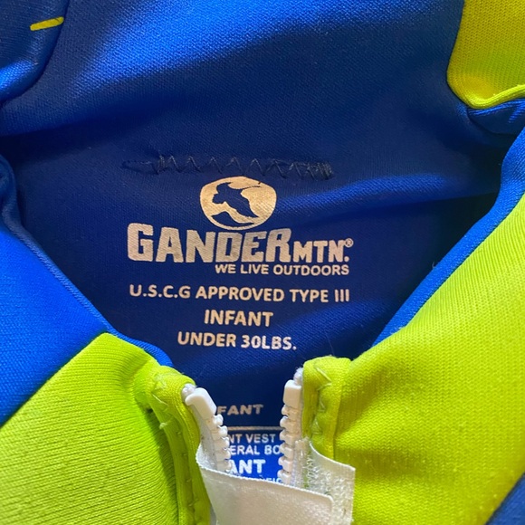 Gander Mountain Blue and Green Infant Life Jacket - Picture 2 of 3